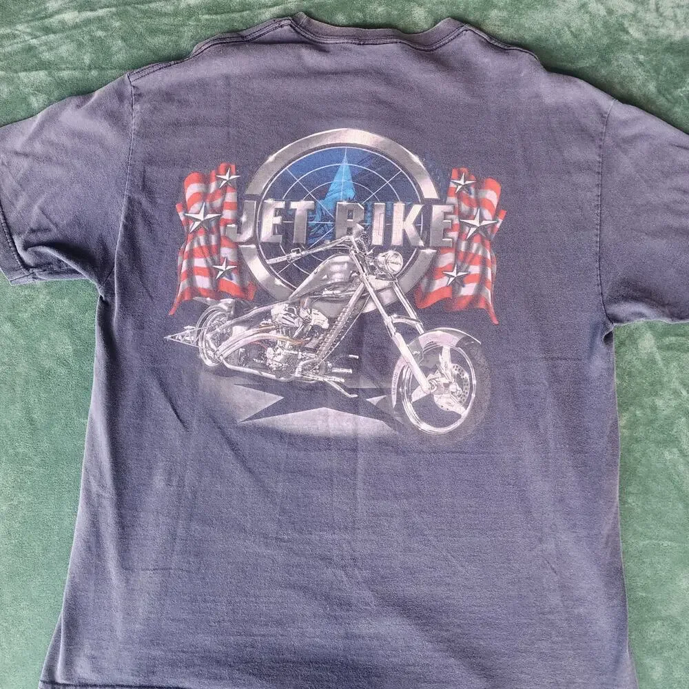 American Chopper Jet Bike Discovery Channel Y2K Motorcycle Graphic T Shirt XL